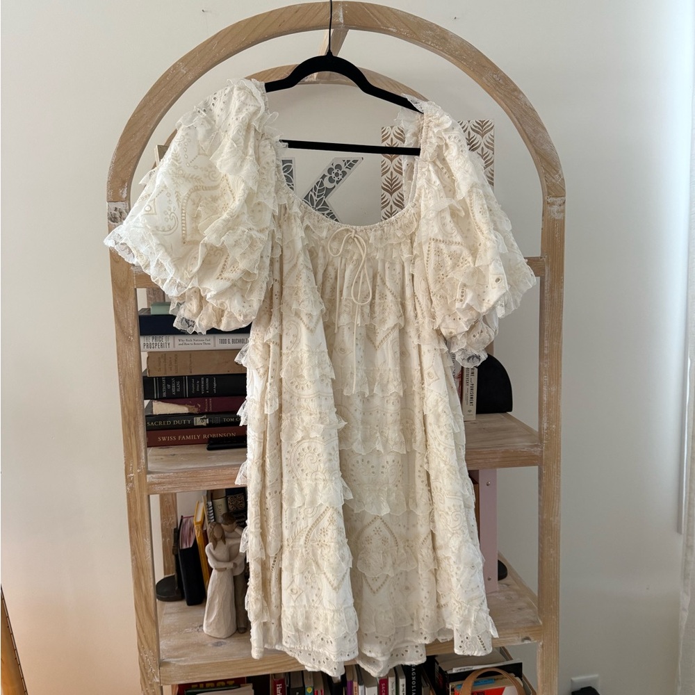 Elegant Cream Lace Women's Top